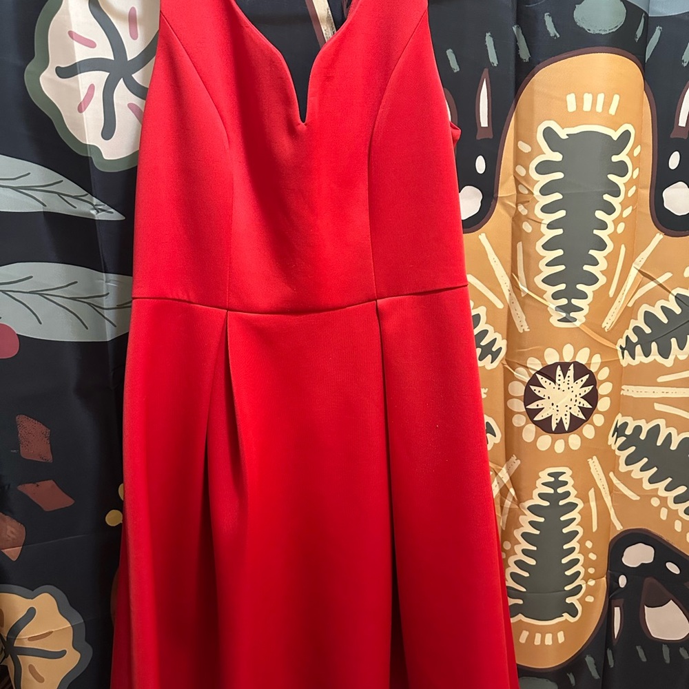 Elegant Red Sleeveless Dress
